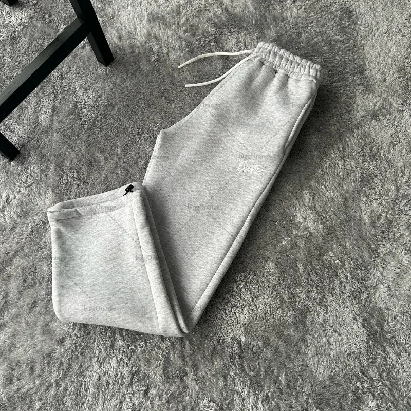 American Retro Letter ed Oversized Sweatpants Trendy Harajuku Y2K Streetwear Men Hiphop Casual Loose Trousers 250122