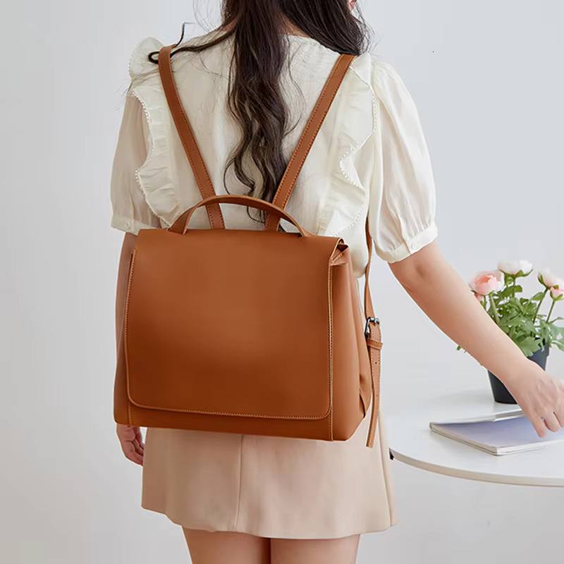 Bag Set,Backpackfemale,Largecapacityfashionleisuretravelsoft Leatherbackpackfemale Bag, Handbag