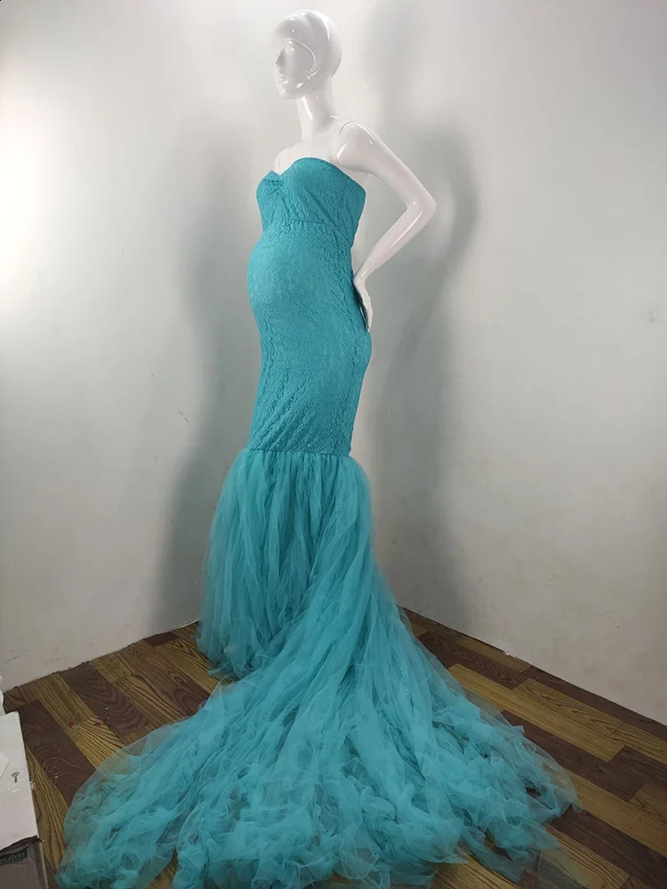 Maternitys Short Sleeve Maternity Gown Lace Maxi Dress Pregnant Women Clothes Pography Pregnancy Dresses for Po Shoot 250114