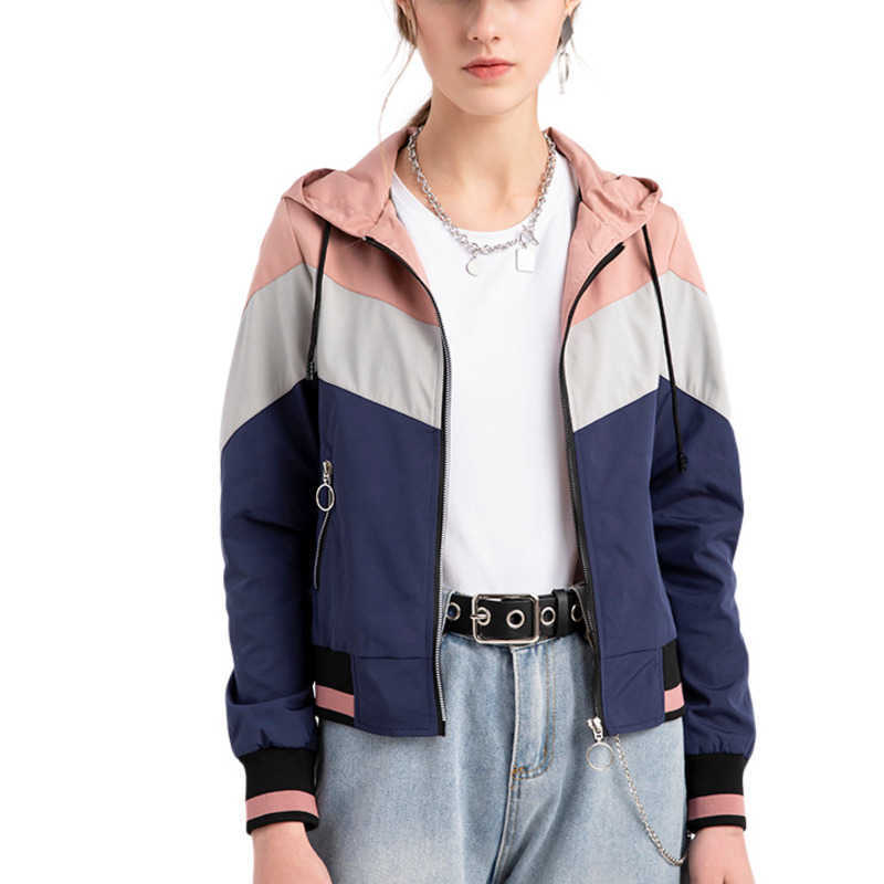 Womens Thin Windbreaker Womens Spring Autumn Hooded Jacket Womens Outdoor Raincoat with Rope Jacket Womens Leather Womens Jacket 241209
