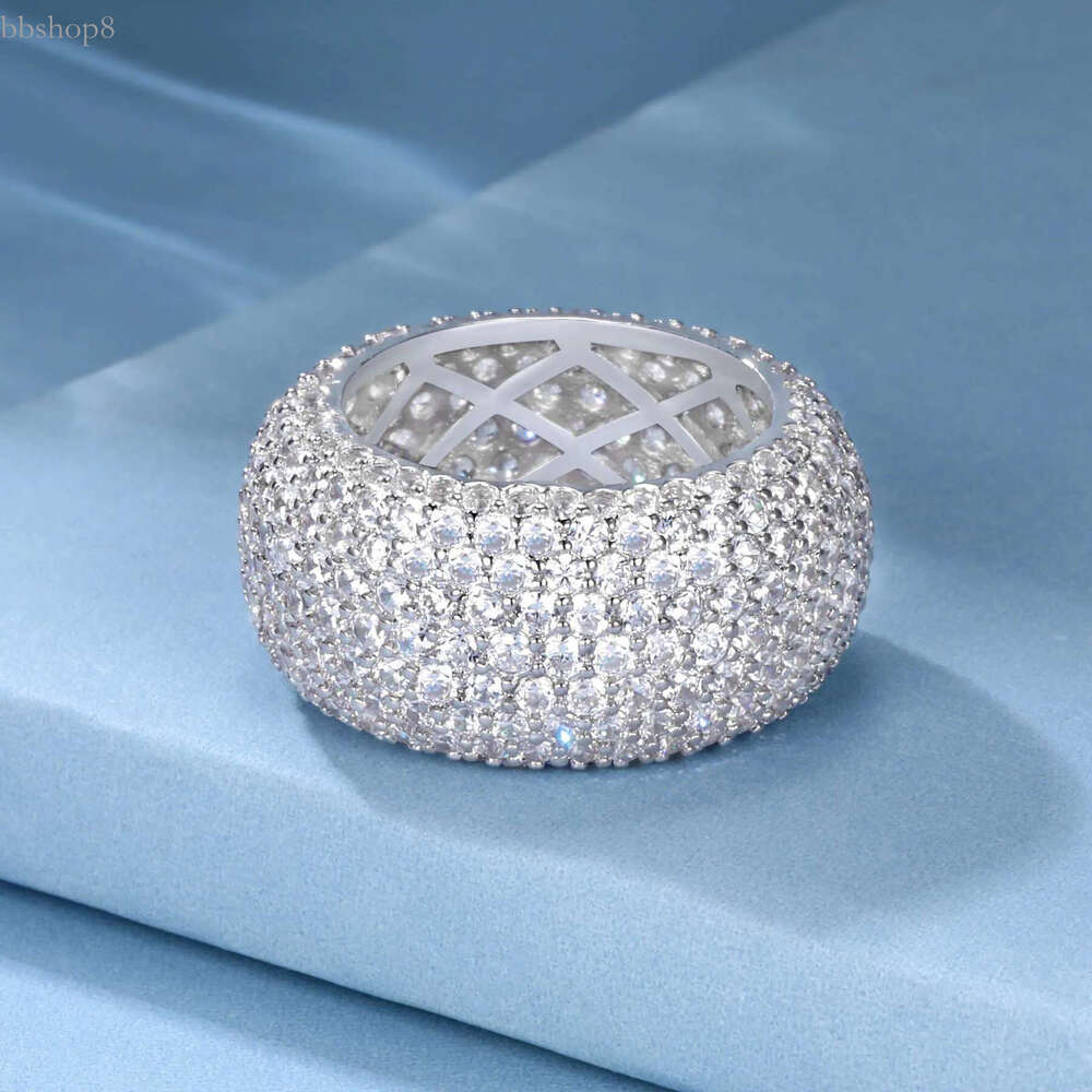 Mens Iced Out Baguette Dia Engagement Sier VVS Moissanite Champion Custom Hip Hop Ring