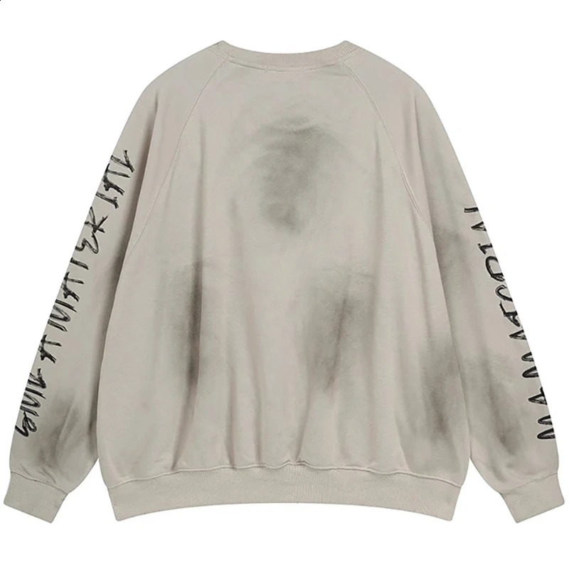 Letter Embroidery Hoodie Mens Clothing American Style Vintage Oversize In Sweatshirts Y2k Couple Gothic Punk Streetwear 250121