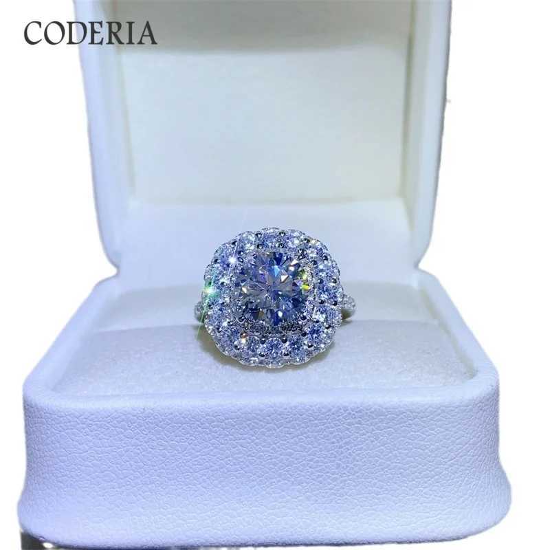 Diamond Certified GRA Moissanite 2CT Ring D Color VVS1 925 Sterling Silver Rings Wedding Jewelry With Certificate Black Card