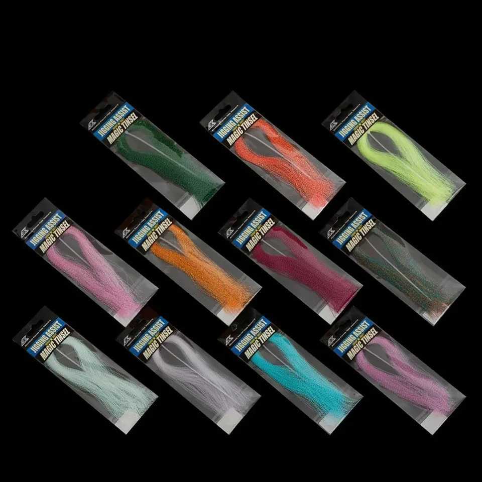 Glow Material UV Holographic Tinsel Twisted Fly Tying Jigs Hook Assist Lure Making Material Fishing Tackle AccessoriesXJ250122