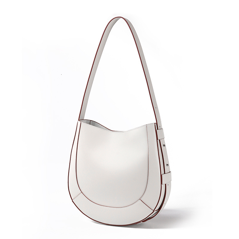 Bag New Light Luxury Genuine Leather Sherry With Niche Design, Large Capacity Tote Bag, Simple Style, Fashionable Commuting Shoulder Bag