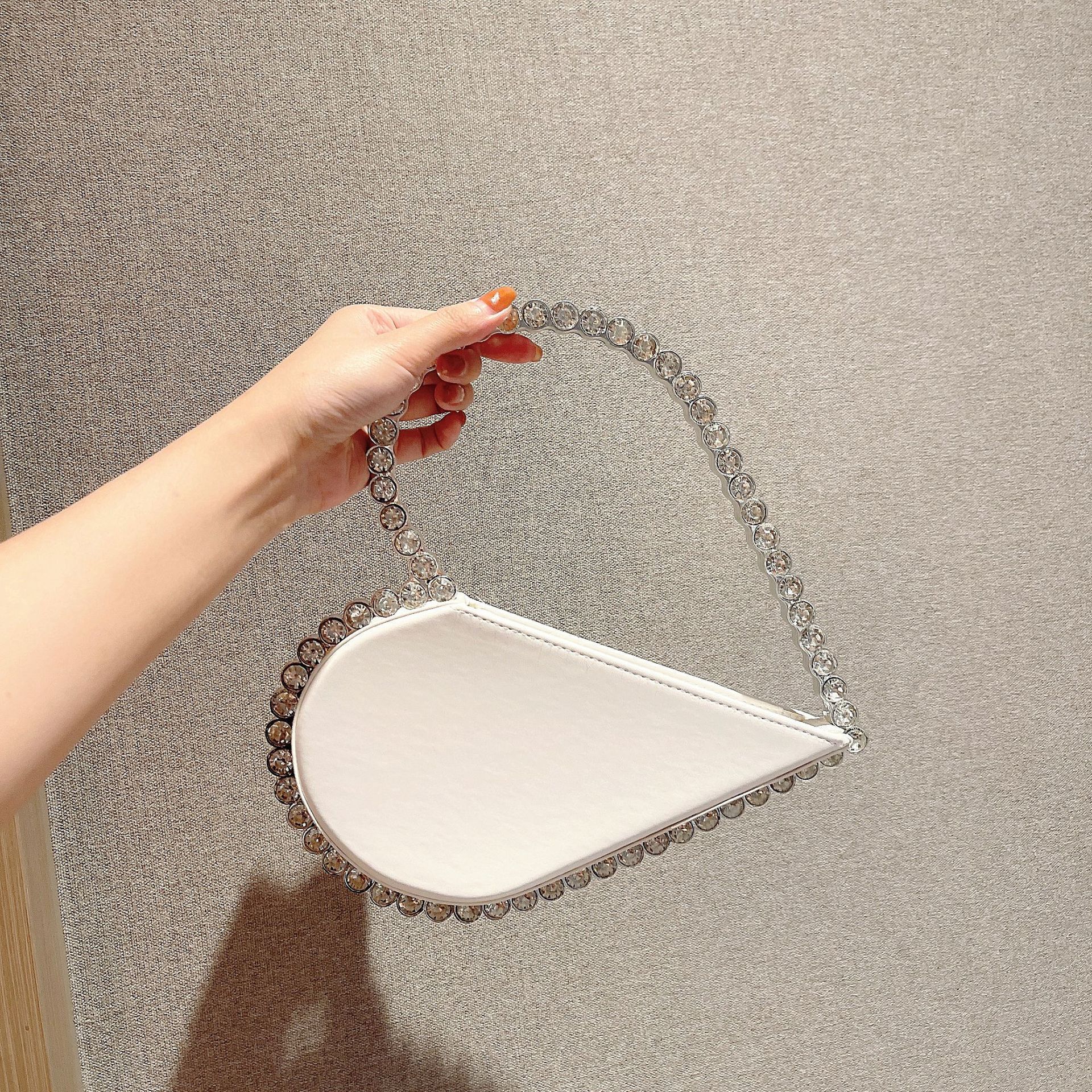 French Banquet Women's Sparkling Bag, Same Niche Design, Socialite Rhinestone Love Party Handbag Trend