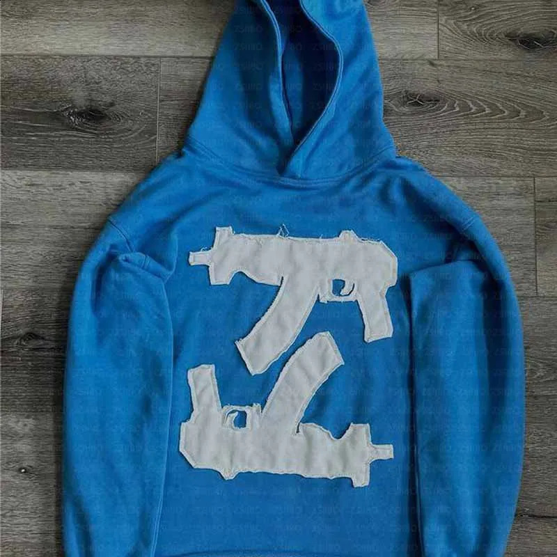 Y2k American High Street Trend Jacket Men Creative ed Zipper Hoodie Harajuku Fashion Retro Oversized Sweatshirt Women 250122