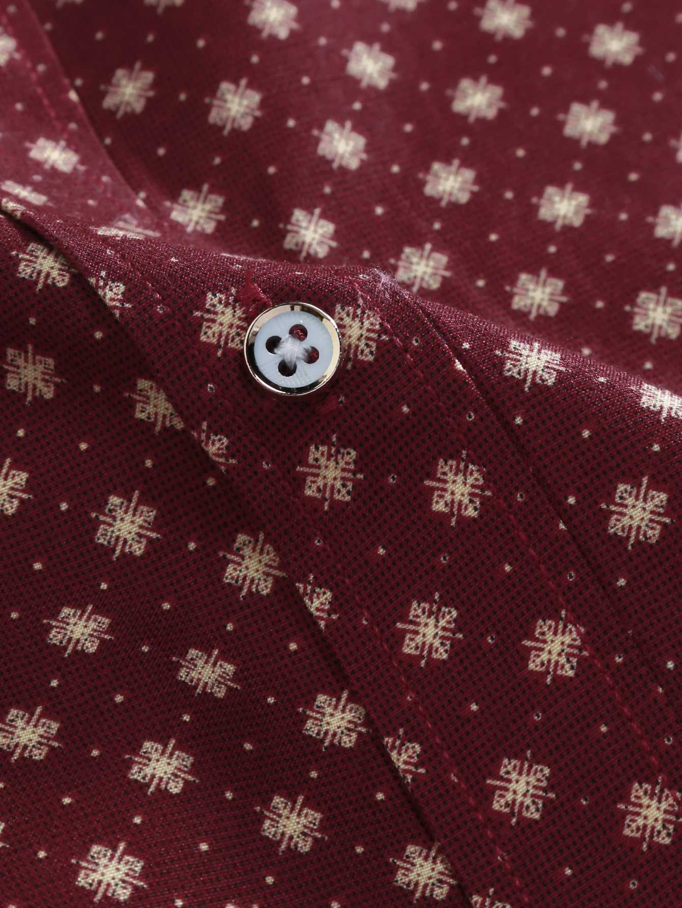 Mens Dots Printed Short Sleeved Button Up Shirts Casual Dressing Shirts Short Sleeve Button Down Shirts Summer Casual ShirtsXJ250121