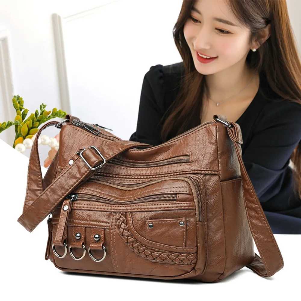 Pu Leather Crossbody Shoulder Bags Multi-pocket Ladies Luxury Purses and Handbags Womens BagXJ250121