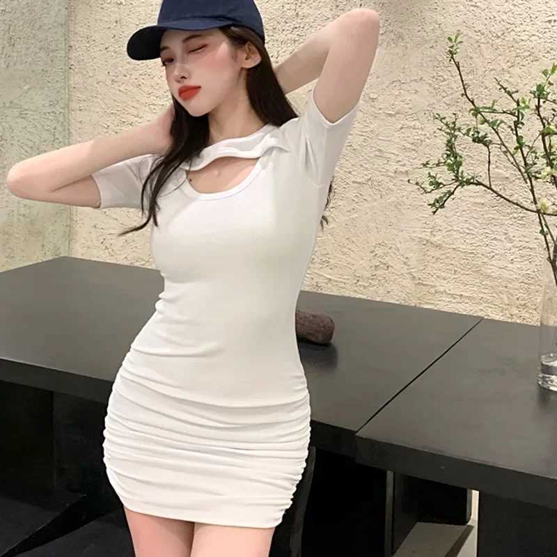 Women Sundress Pleated Vestido Mini Dress Summer Sexy Party Black Bandage Bodycon Pencil Dress Ele Fe Vintage VestidosXJ250115