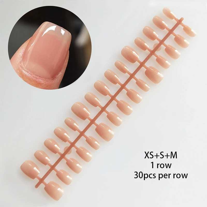 24Pcs Full Finished Fake Nail Patches For Girls Removable Coffin Ballet False Nails French Wearable Press On Fake Nails GiftW250120