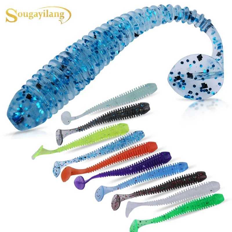 Sougayilang 5PCS/10PCS Soft Lure 5cm 0.6g Lifelike Artificial Baits Wobblers Soft Lures Carp Silicone Fishing Soft BaitsXJ250122