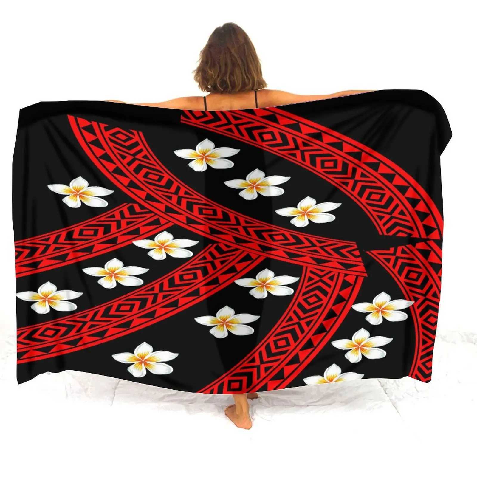 Summer Haiian Beach Resort Sarong Seaside Bikini Coat Smock Vintage Design Custom Polynesian Art Print Ladies Sarong W250120