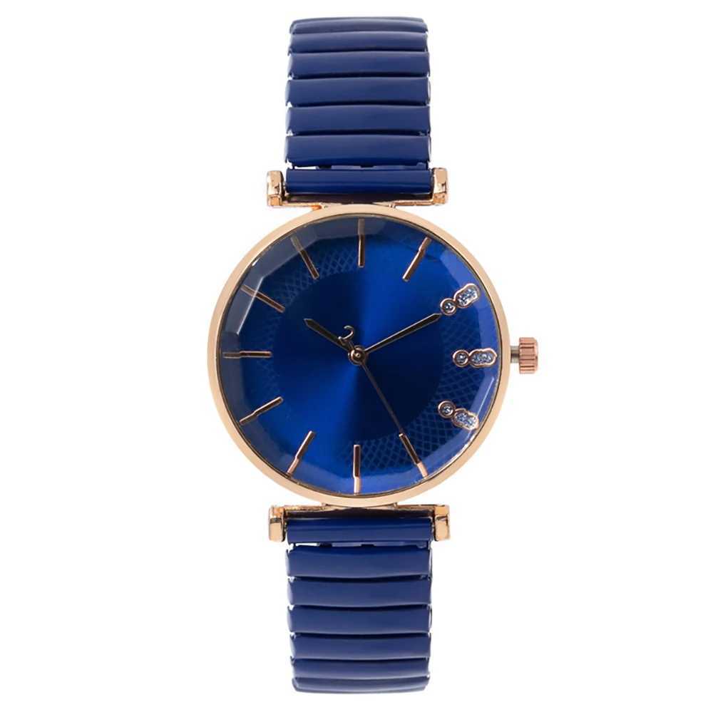 Luxury Treasure Blue Simple Crystal Ladies Quartz Watch Casual Stainless Steel Stretch Strap Fashion Wen Dress Clock Watches X250203
