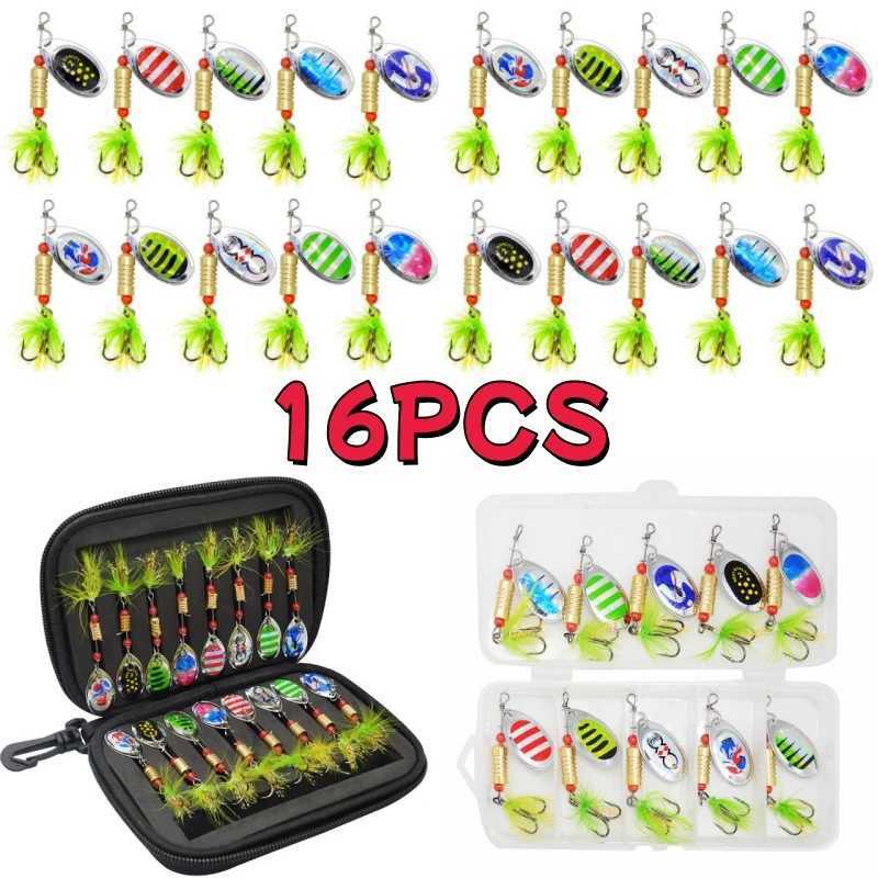 Fishing Spoons Lures Metal Baits Set Artificial Hard Bait Metal Spoon Spinner Fishing Lure Kit with Box for Freshwater SaltwaterXJ250122