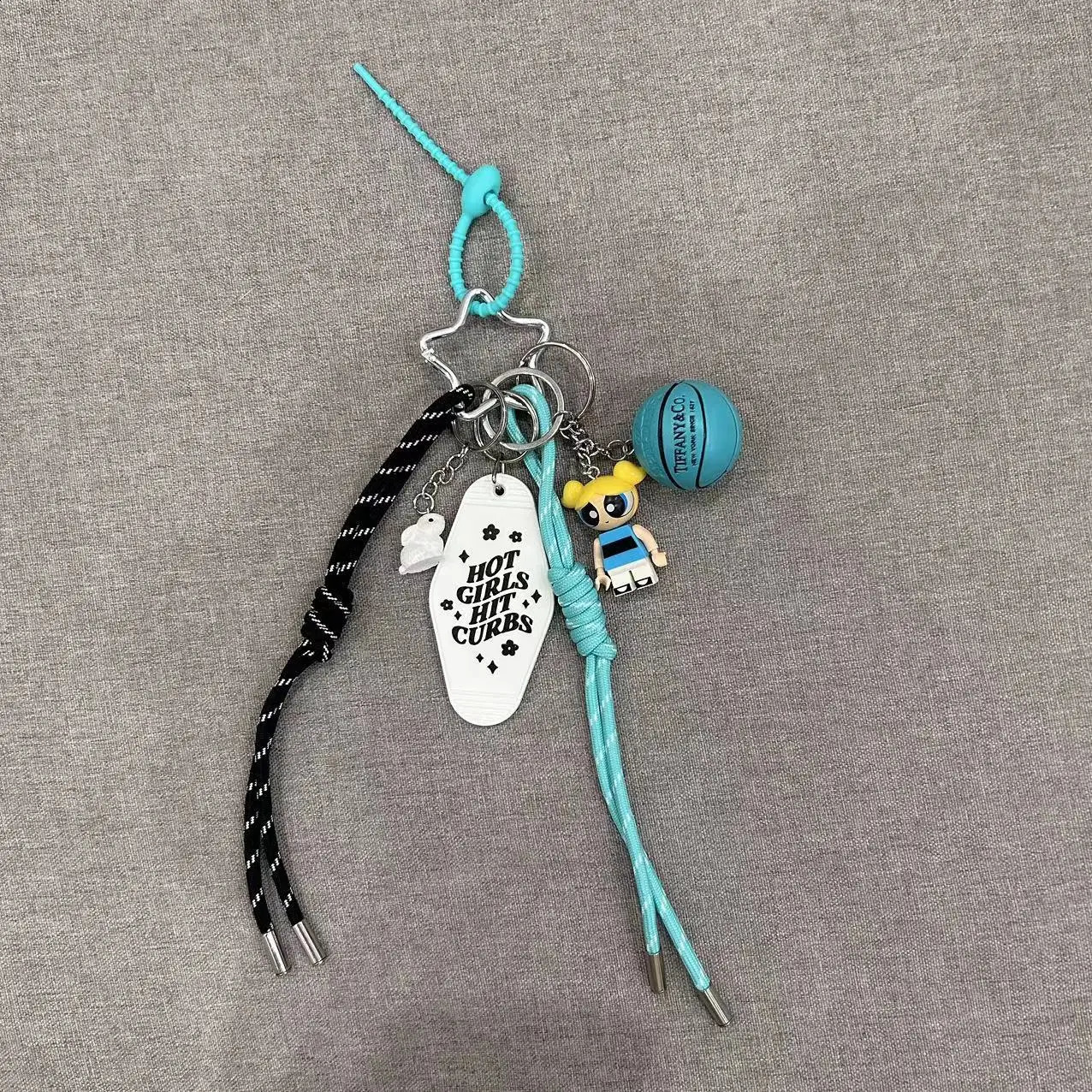 2024 handmade nylon rope bag pendant nylon rope braided rope keychain bag charms250114