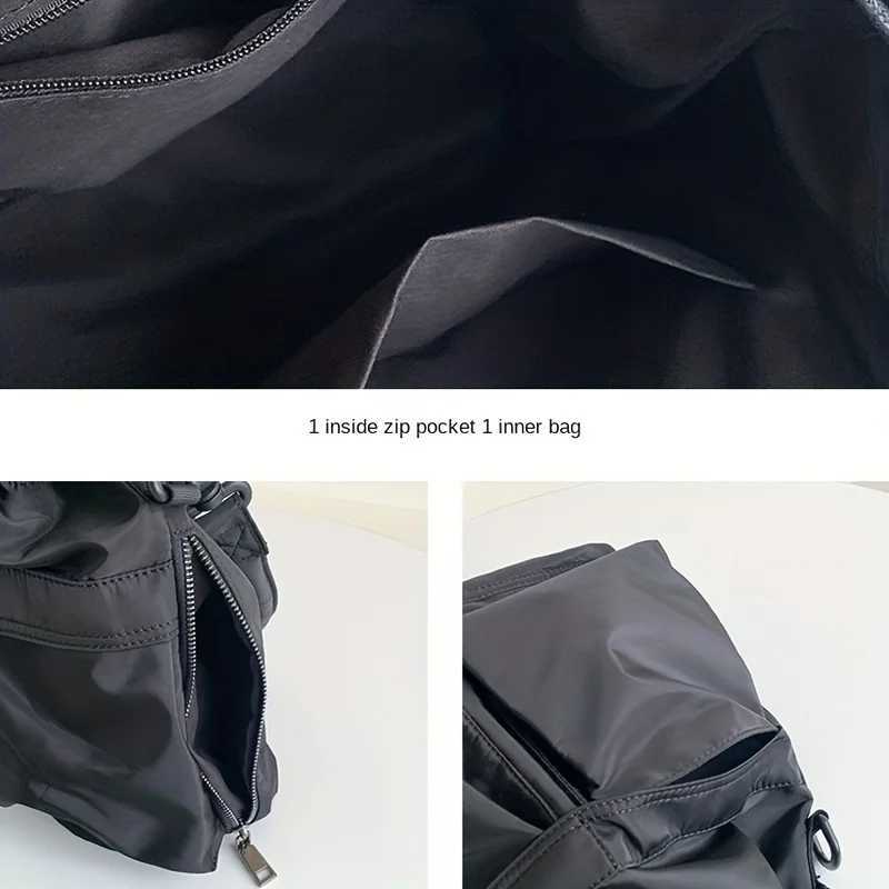 Fi Women Shoulder Bag Nyl Waterproof Women Large Capacity Casual Handbag Drstring Crossbody Bag Tote BagXJ250121