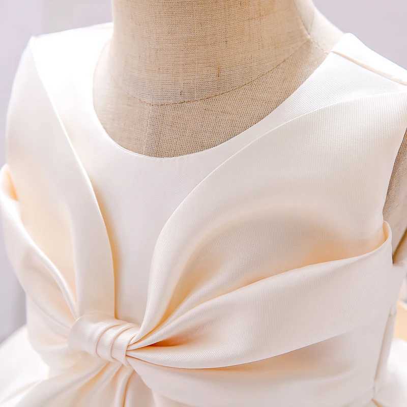 Summer Elegant 1st Birthday Dress For Baby Girl Clothing Baptism Bow Princess Dresses Party Dress Girls Costume Dress X250203
