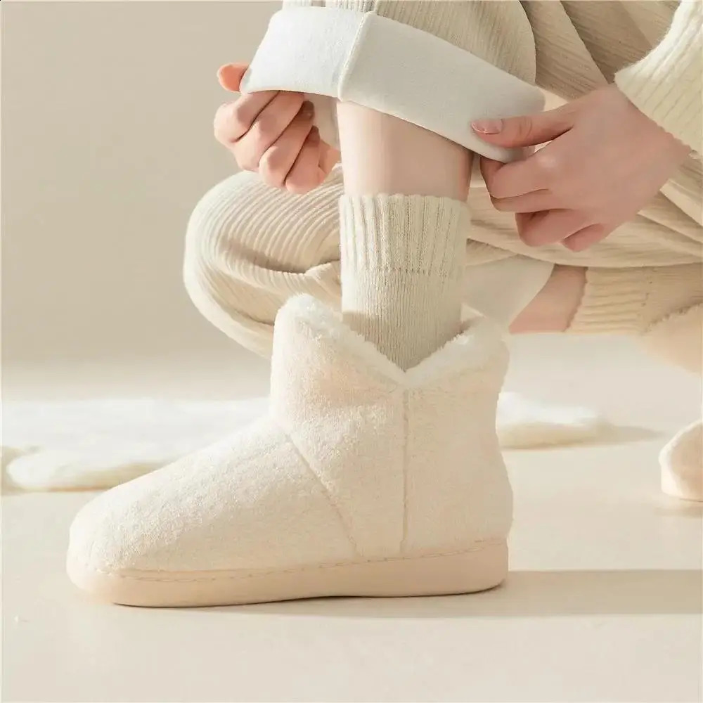3 Pairs Women Socks Wool Autumn Winter Warm Snow Markron Color Thick Plush Hairy Soft Postpartum Stockings Floor Sleep Socks 250121