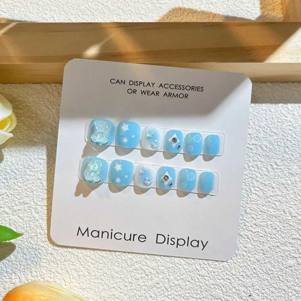 s Fun Nail Art 12pcs s Cartoon Nail Art Stickers Cute Cloud Heart Pattern Rhinestones for Kids for DiyW250120