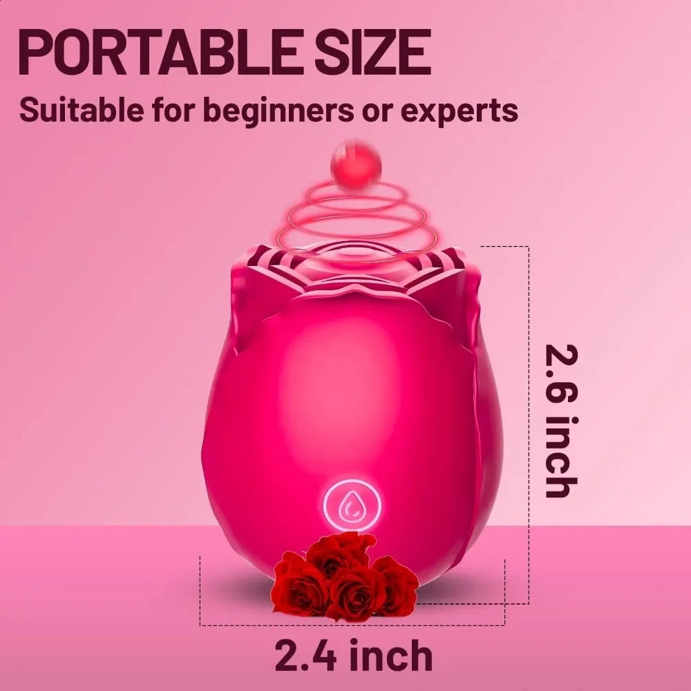 Powerful Sucking Rose Vibrator Toy for Women Vacuum Stimulator Oral Nipple Clit Sucker Female Sex Toys Goods Adults 250121
