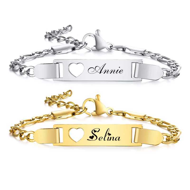 Custom Engrave Name Birth Date BraceletsPersonal Birthday Gift to Little Boy GirlsStainless Steel Bracelet W250121