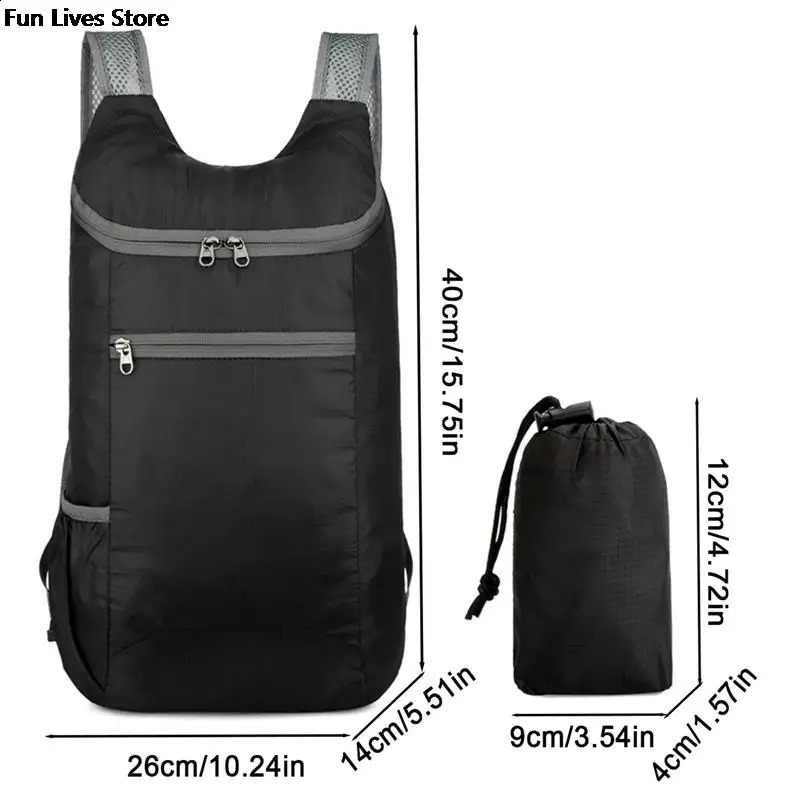 Travel Camping Hiking Daypack Lightweight Packable Backpack Waterproof Storage Pack for Outdoor Explore Double Shoulder Bags 250121