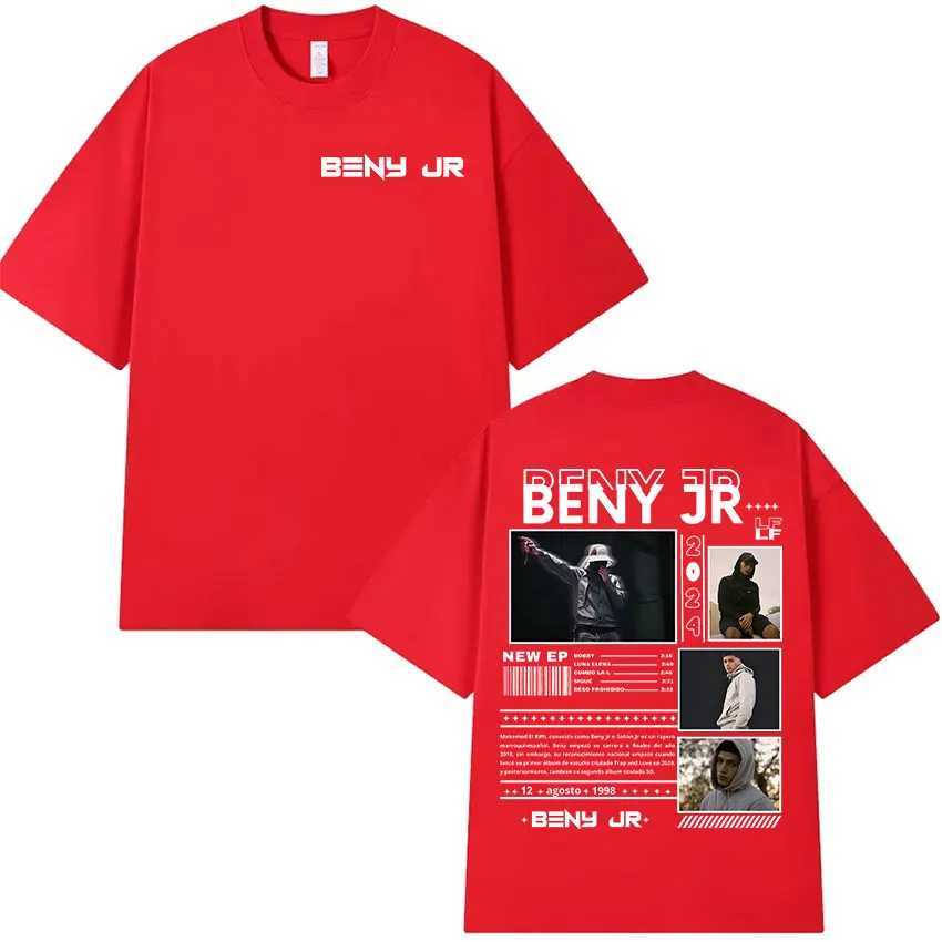 Rapper BENY JR 2024 Tour Graphic T Shirt Mens Hip Hop Fashion Short Sleeve T-shirts Mens Retro Oversized Cotton Tees Streetwear X250203