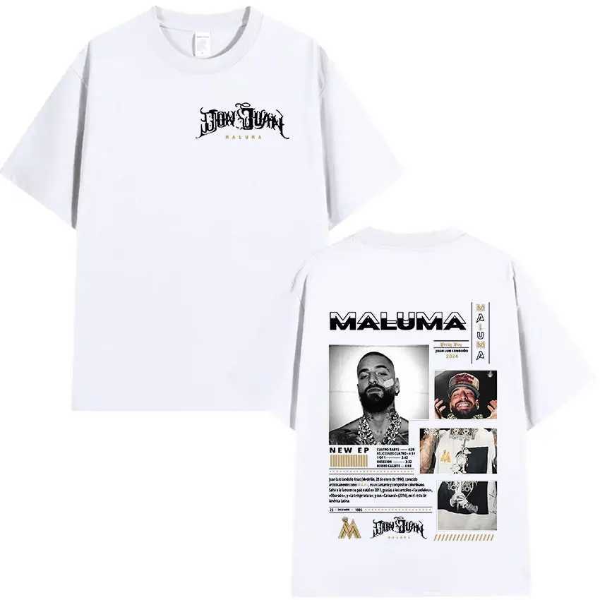 Rapper MALUMA Tour 2024 Graphic T Shirt Men Retro High Quality Fashion T-shirt Hip Hop Oversized Cotton Tshirt Unisex streetwear X250203