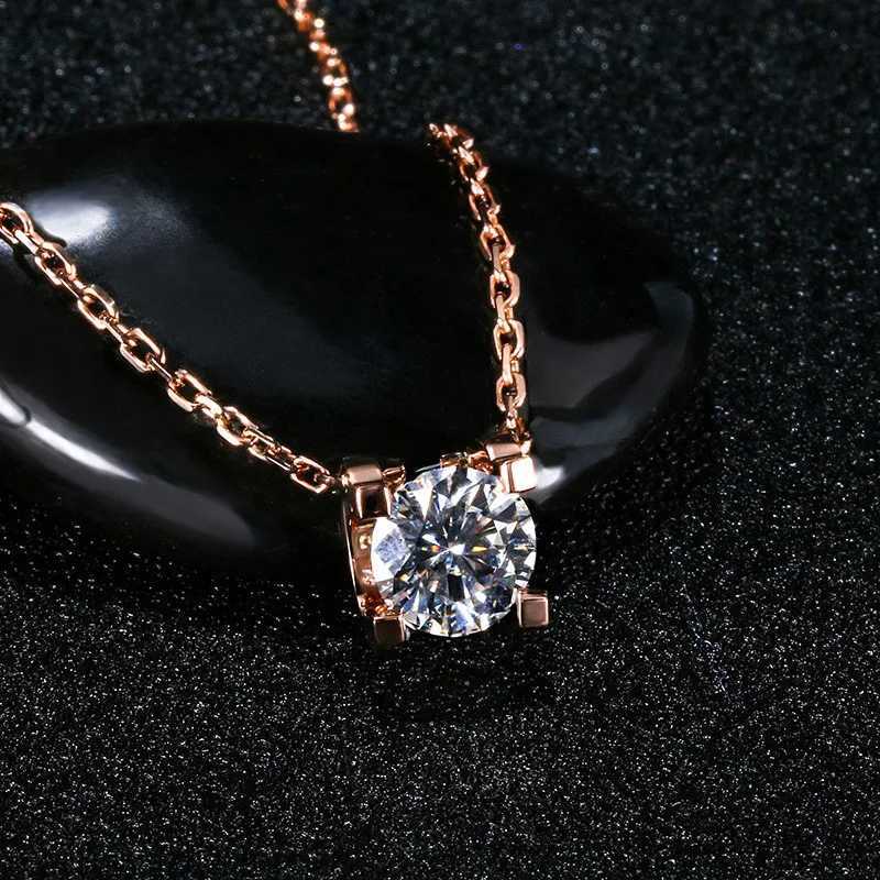1-2CT 18K Gold Bull Head Necklace Luxury Rose Gold Moissanite Passed Diamond Test S925 Silver Women Birtay Party Jewelry AU750XJ250114