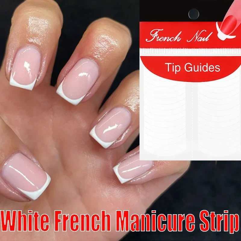 White French Manicure Strip Nails Sticker Stencil Tips Guide French Nail Art Decals Form Fringe DIY Line Tips Decoration ToolsXJ250120