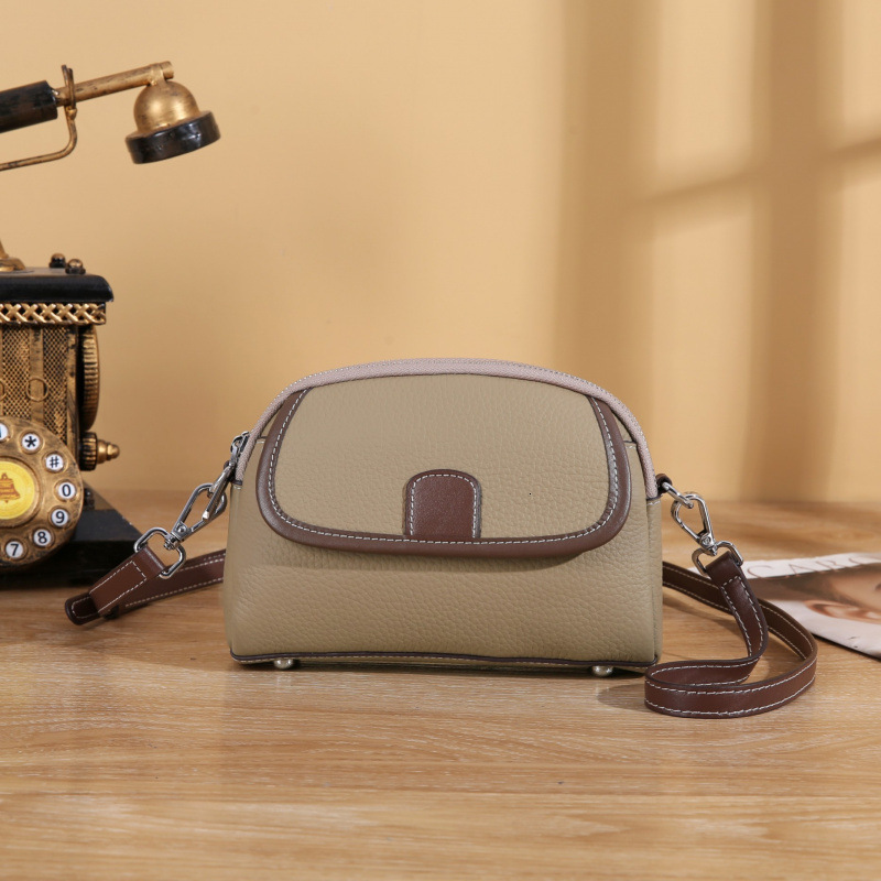 Bag Genuine Women's Crossbody Small Ladies' 2025 New Stylish Mobile Phone Bag, High-End Leather Shoulder Bag
