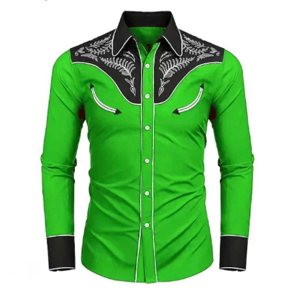 New mens shirt long sleeve casual printed shirt daily long sleeve shirt large size 6xlXJ250121