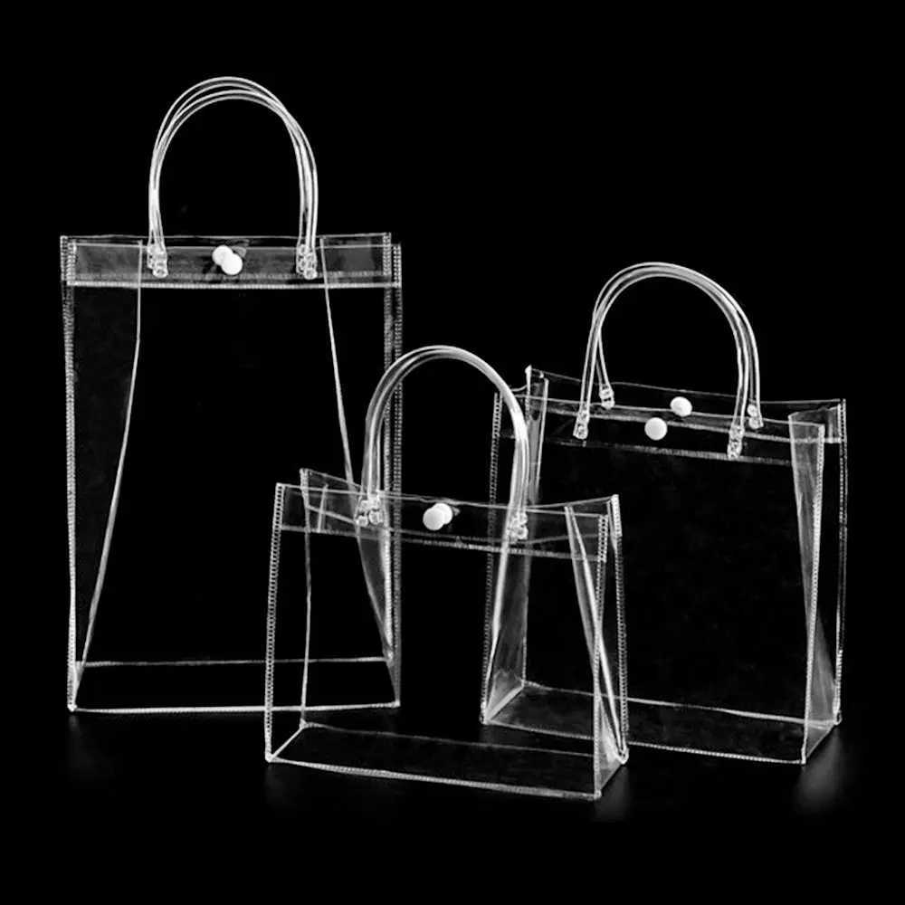 The New PVC Handbag Plastic Candy Bag Cvenient Large Capacity Transparent Gift Jelly Bag Gift Bag School Work Daily MahingXJ250121