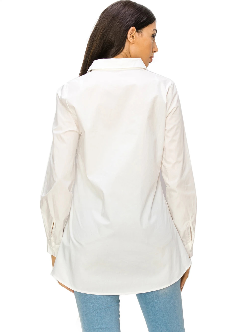 White Long Sleeve Cotton Button Down Shirts For Women Blouses Camisas De Mujer Ladies Tops Chemise Femme Womens Clothing 250110