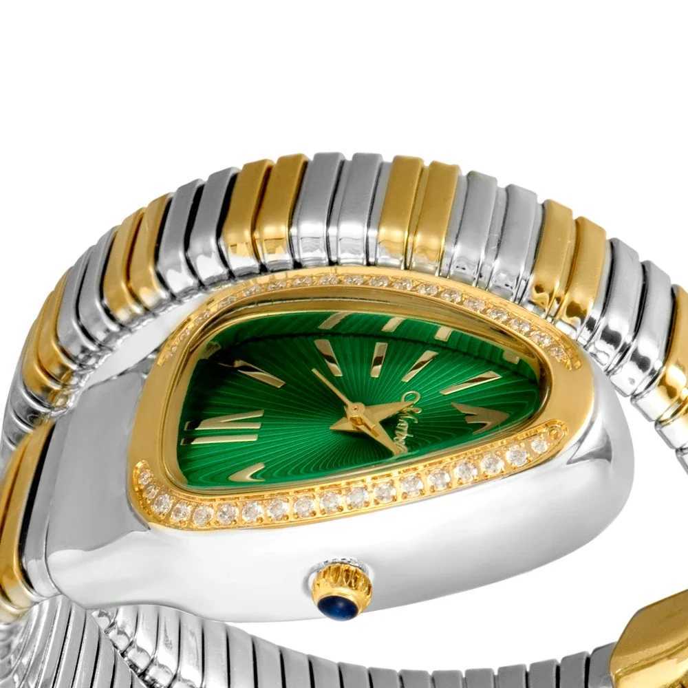 Classic Snake Shape Watch For Wen Gold Silver Scale Bracelet Wens Watches Bling Diamonds Quartz Ladies Wristwatch X250203