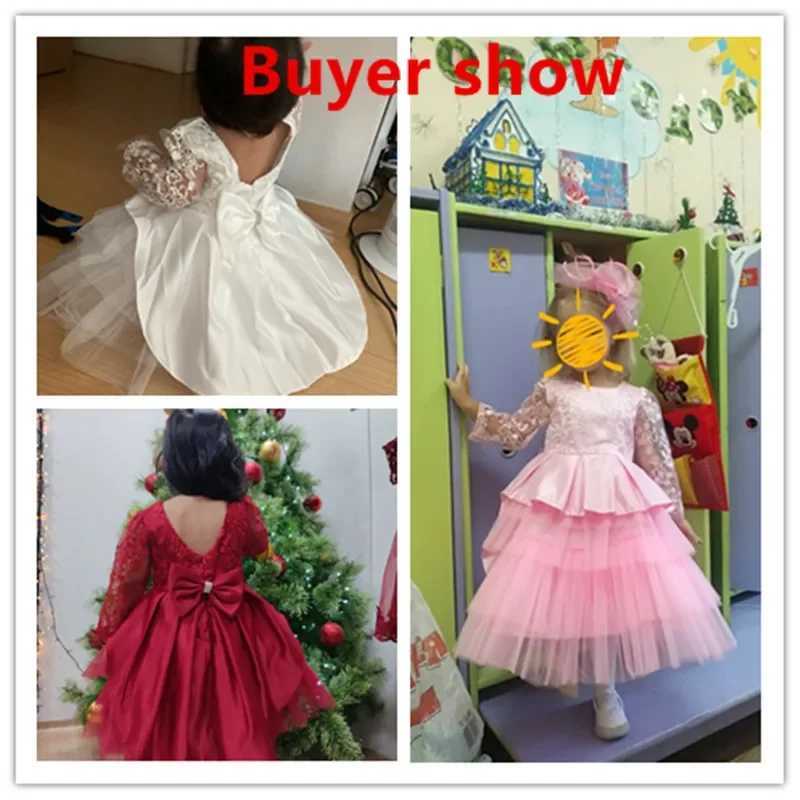Baby Girls White Baptism Dress with Flower Embroidery - Perfect for Birthday Wedding Special Occasions X250203