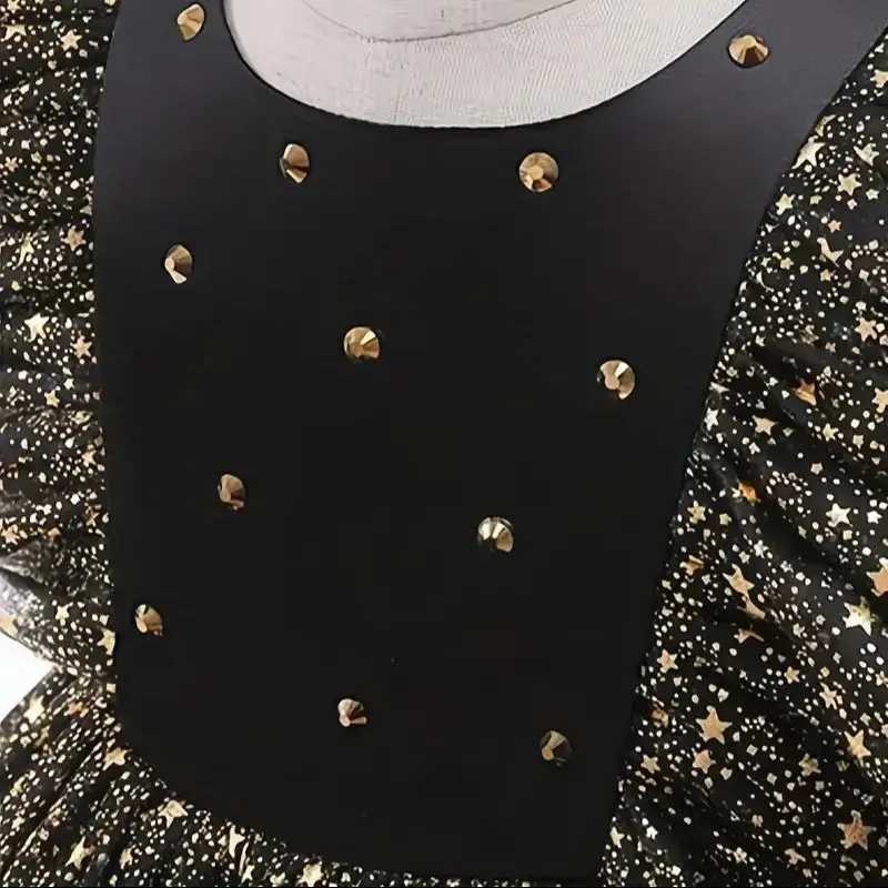 Baby Girls Flying Sleeves Bow Star Sequins Princess Dress For Toddler Formal Banquet Baptism Birthday Party Puffy Ball Gown 0-5Y X250203