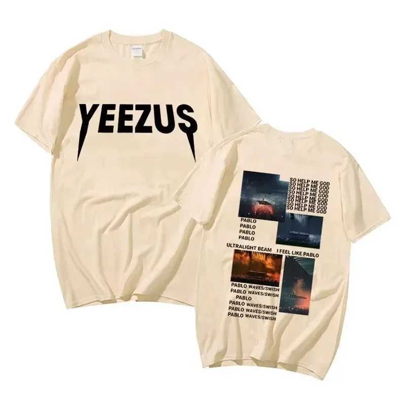 Rapper and West Yeezus Tees The Life of Pablo Print T Shirt Men Women Fashion Casual 100% Cotton Man T-Shirts Streetwear Tops X250203