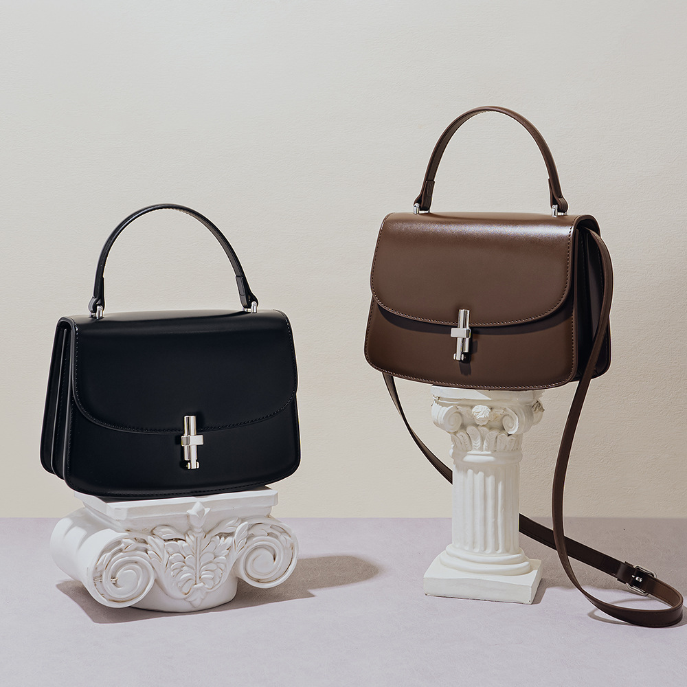 Bag New French Organ Bag Elegant And Elegant, Unique Single Shoulder Bag, High End Genuine Leather Fashion Versatile Handbag