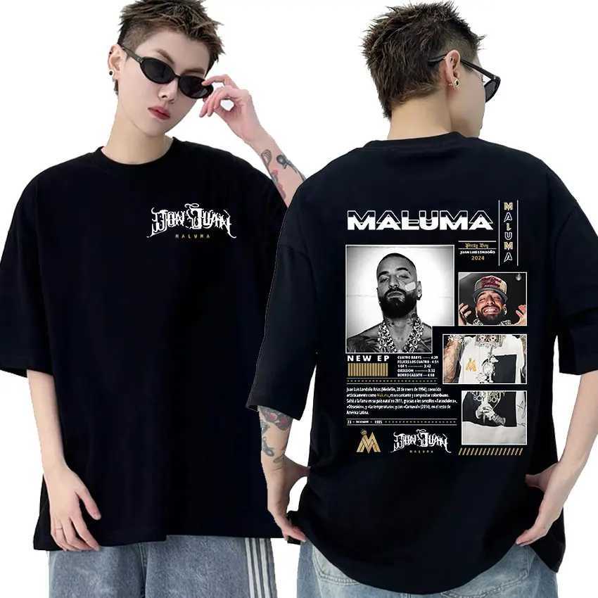 Rapper MALUMA Tour 2024 Graphic T Shirt Men Retro High Quality Fashion T-shirt Hip Hop Oversized Cotton Tshirt Unisex streetwear X250203