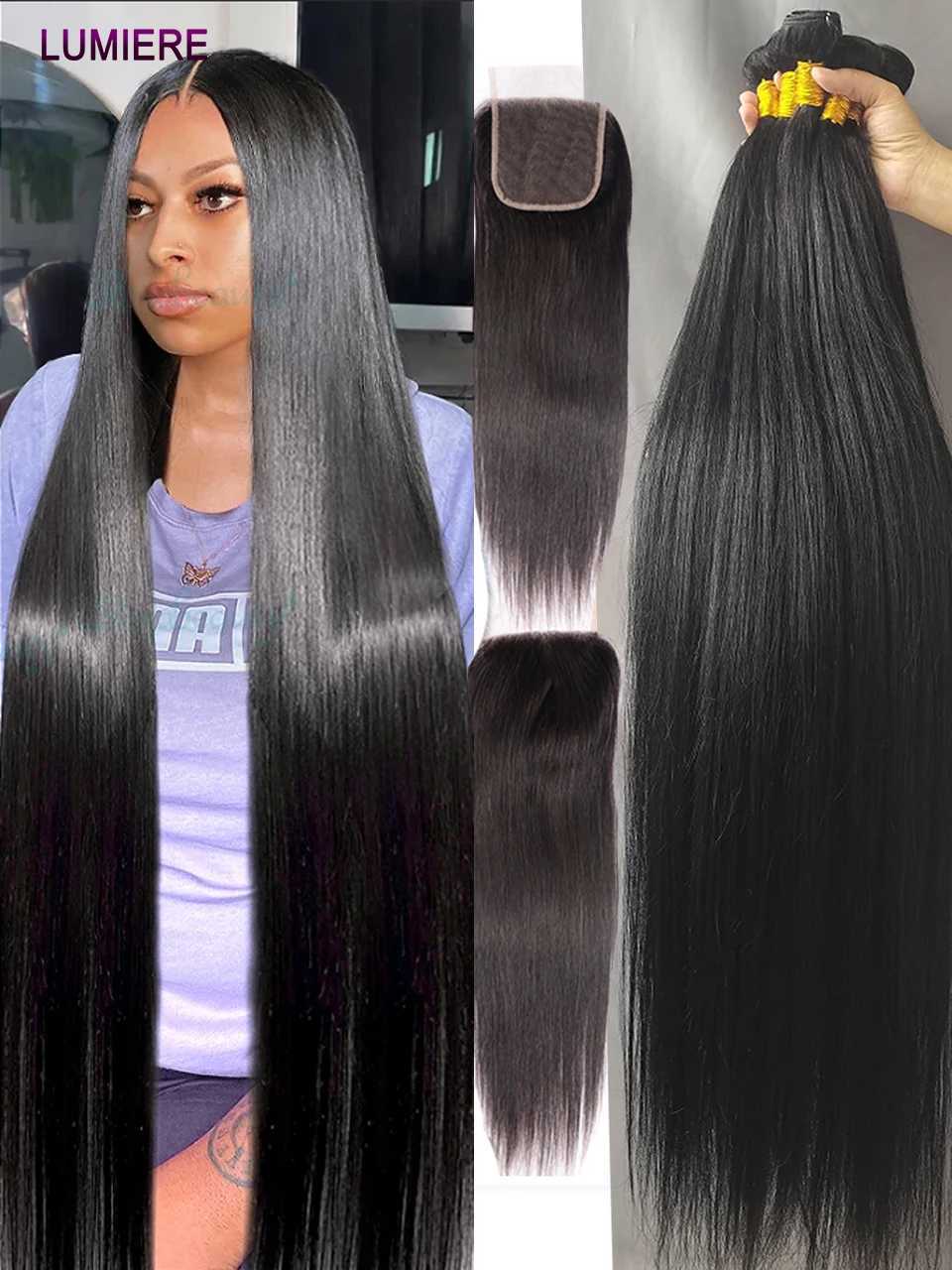 Bone Straight Bundles With Clo Frontal HD Transparen 5X5 6X6 Lace Clo And Bundles Preplucked Virgin Raw Hair ExtensionsXJ250120