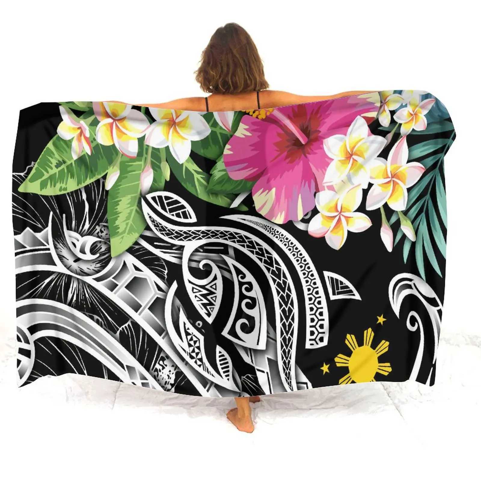 Summer Womens Sarong Customized Polynesian Printed Pacific Island Womens Shl Coat Party Soft and Comfortable Sarong 2024 New W250120