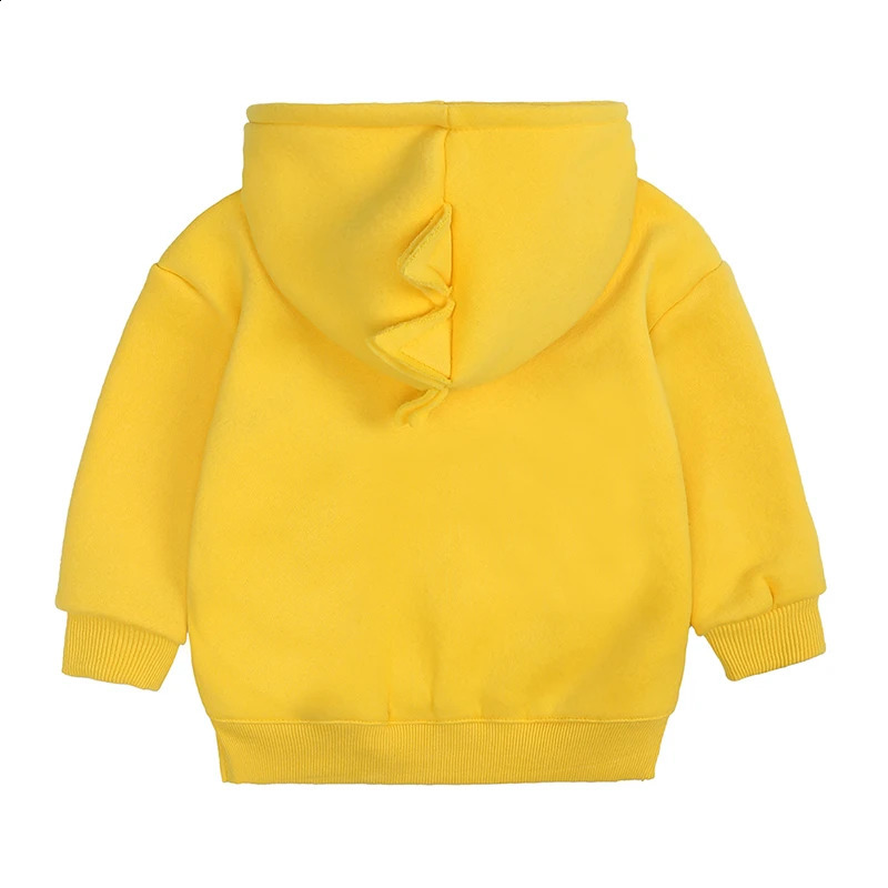 Spring Autumn Kids Boys Girl Hooded Childrens Fleece Clothes Child Solid Cotton Dinosaur Hoodies Sweatshirt Baby Clothing 250121
