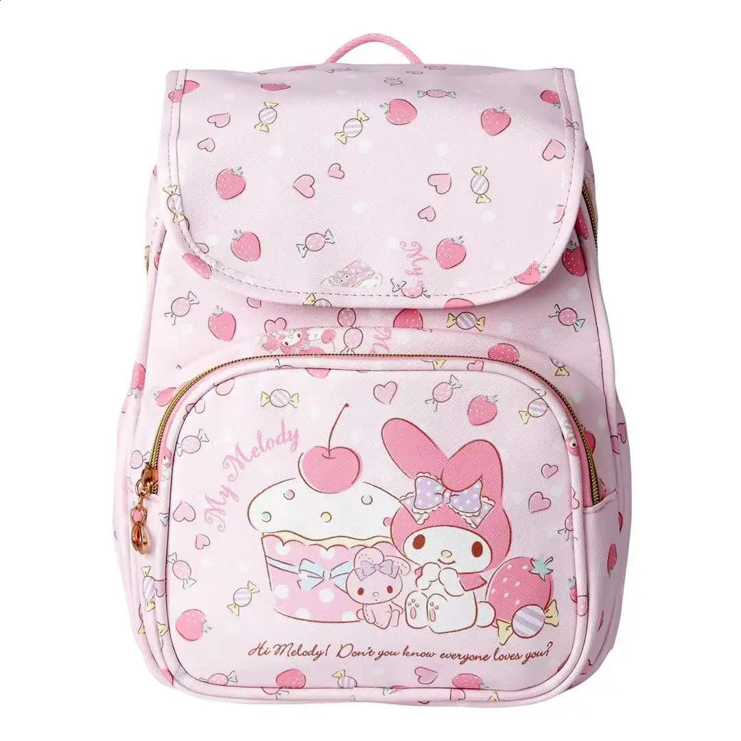 Melody Cinnamon Dog Kuromi Cute Childrens Bag Female Korean Version Flip Backpack Student 1-4 Years Old School Bag 250121