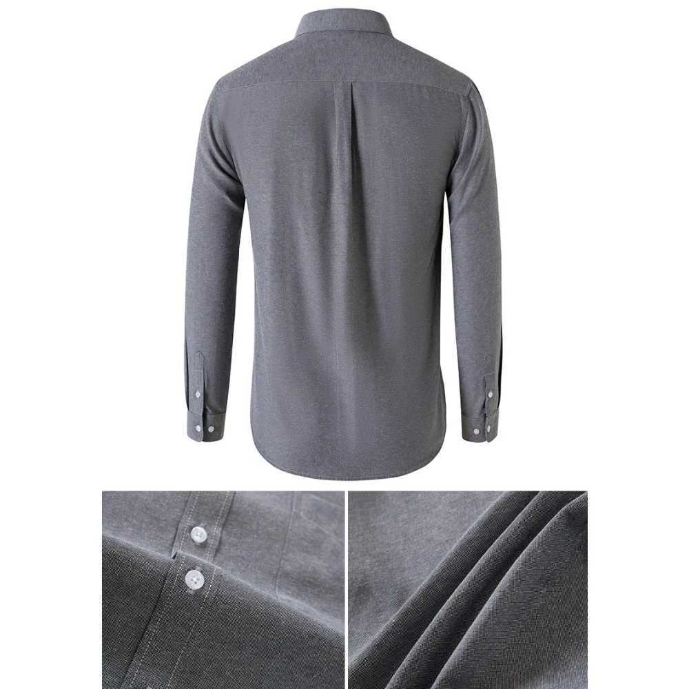 Oxford Shirts for Men Spring Autumn Formal Japanese Style Mens Long-sleeved Shirt Casual Men Shirts Solid ColorXJ250121