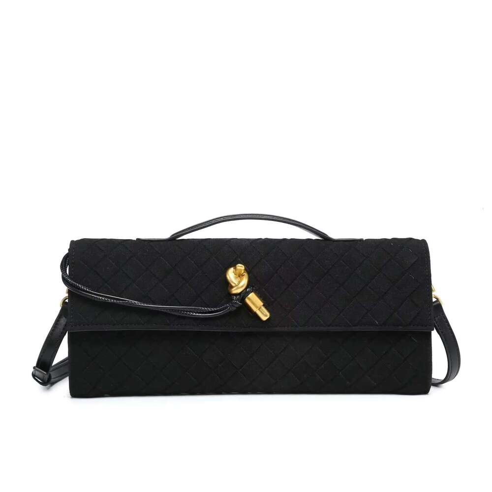 Vintage Matte Finish Handmade Woven Shoulder Crossbody Buckle Bag Artificial Leather Ing Neutral Minimalist Style