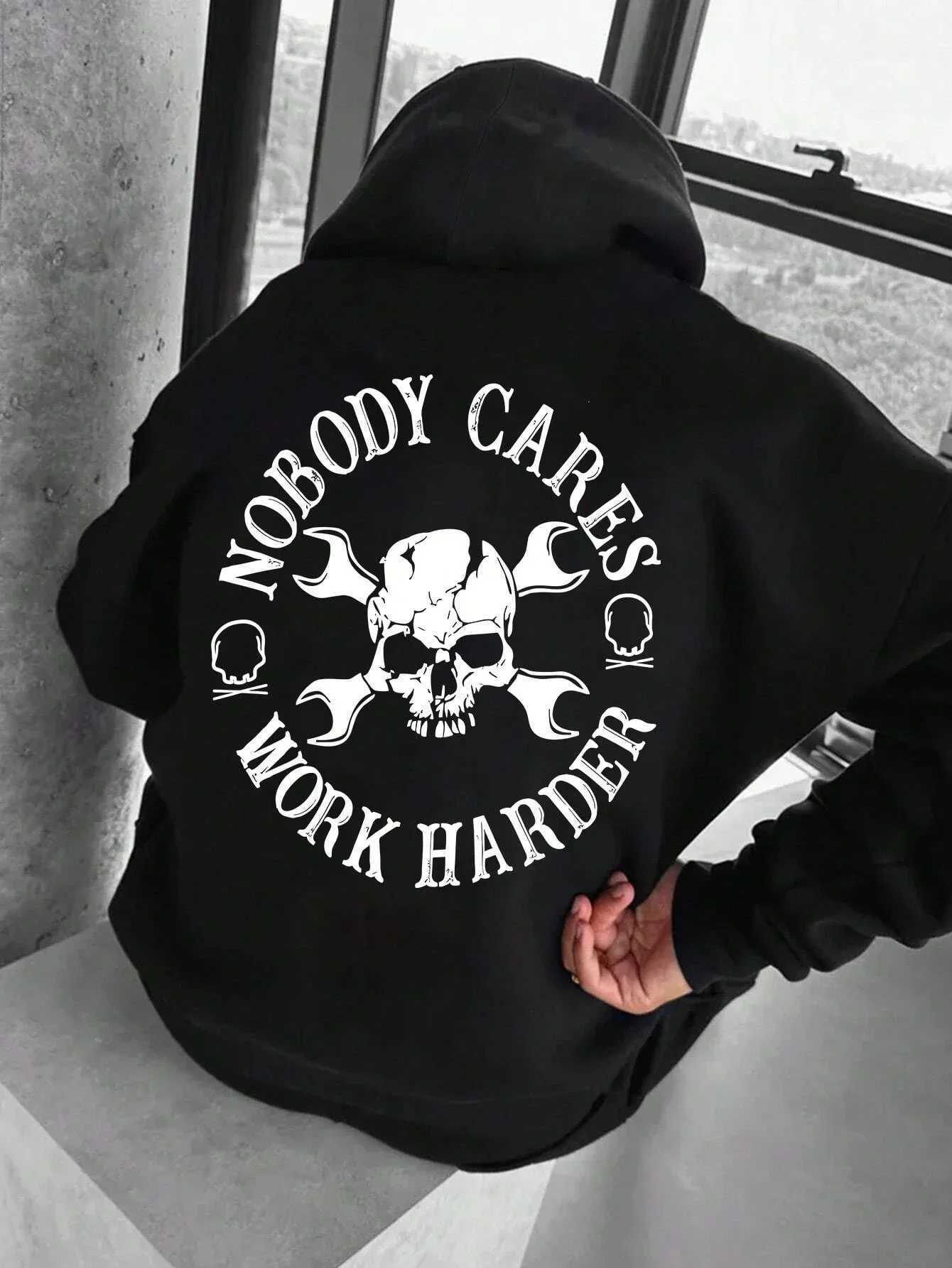 Mens and womens skull print hooded sweatshirts skull print hoodies solid color sports casual jogging hip-hopXJ2500118