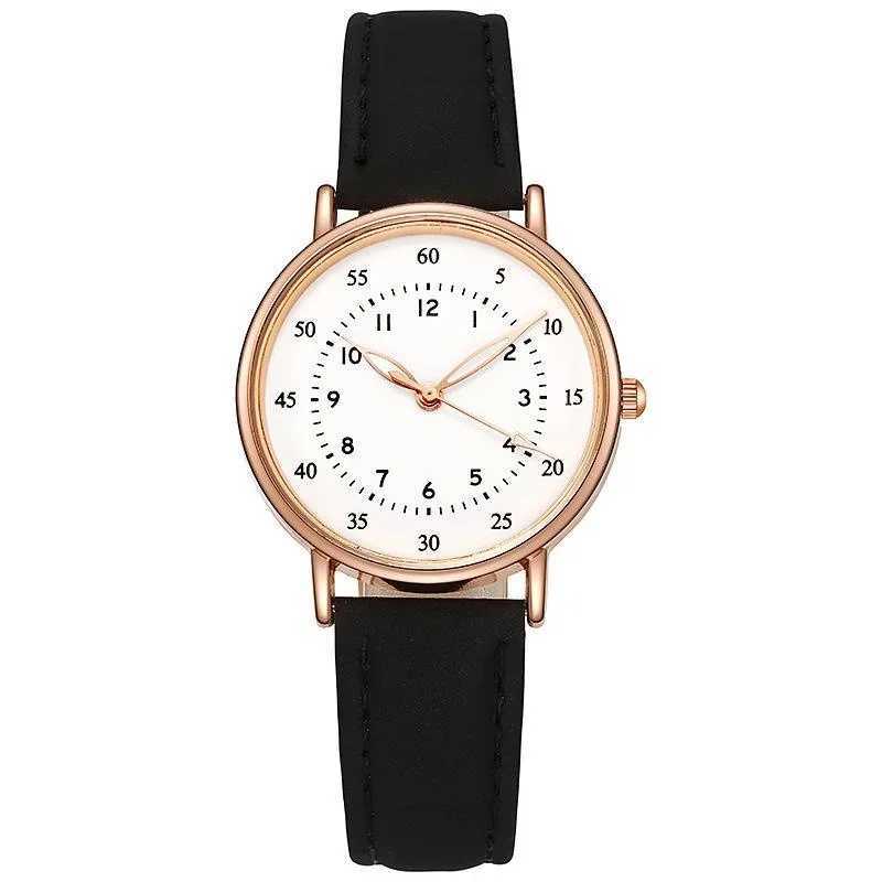 Warm dial watch simple retro watch leather strap high-quality womens casual bracelet watch X250203