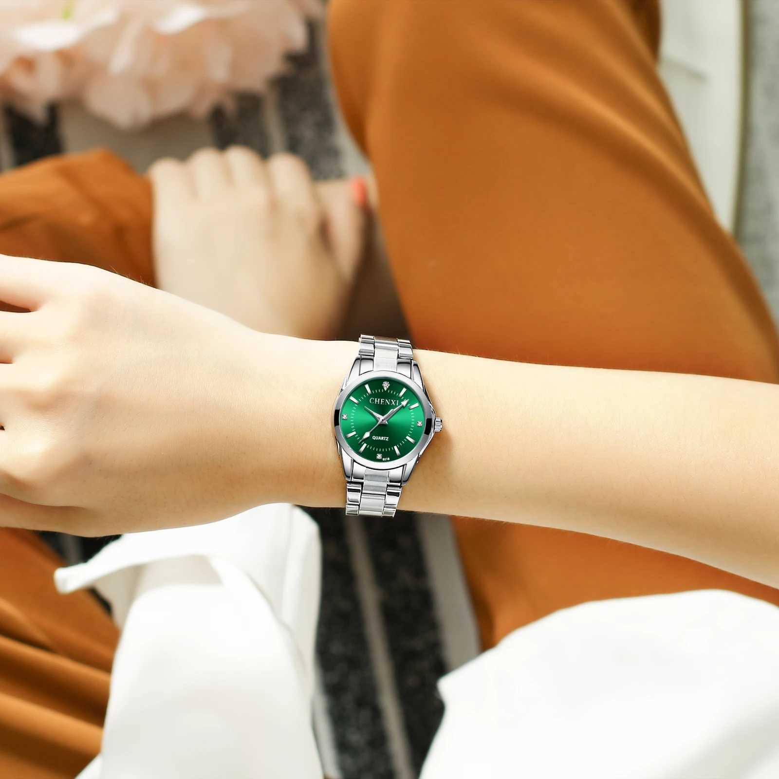 CHENXI Ladies Watch For Wen Fashion Silver Clock Stainless Steel Quartz Wrist Watches for Wen Waterproof Womens Watch X250203